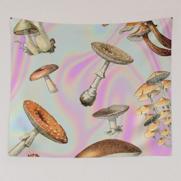 Item preview, Trippy Retro Mushrooms designed and sold by VintageRetroDep.