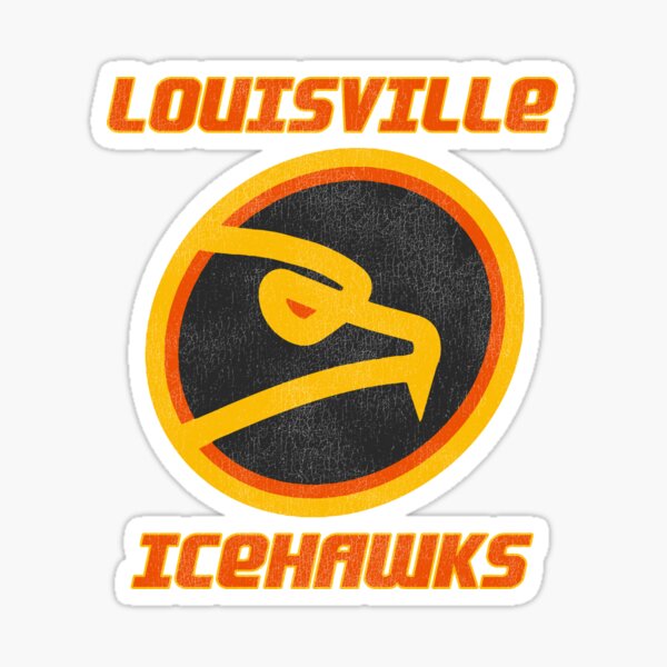 "Louisville Ice Hawks Retro Defunct Ice Hockey" Sticker for Sale by