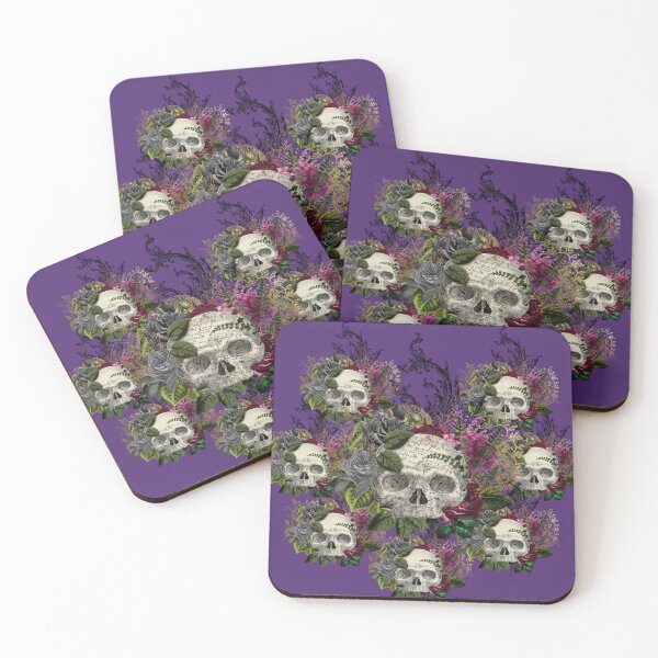 Item preview, Skulls for Halloween in Purple designed and sold by KVDcreations.