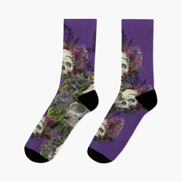 Item preview, Skulls for Halloween in Purple designed and sold by KVDcreations.
