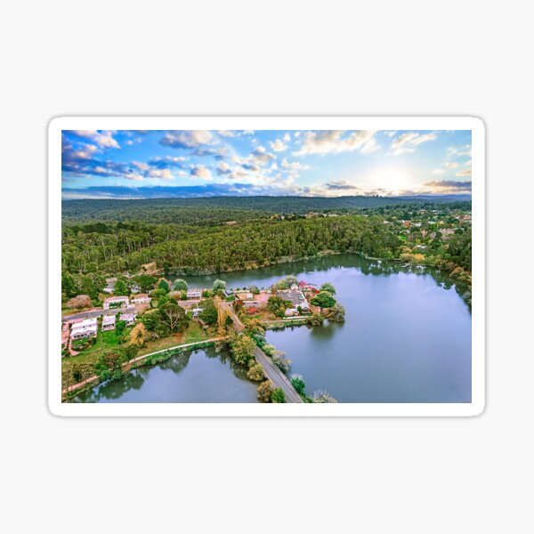 Item preview, Daylesford Aerial View - Lake Daylesford - Sunset designed and sold by Bendigo Aerial.