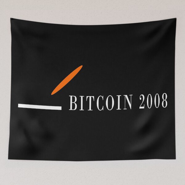 Item preview, Bitcoin 2008 - Clothing, Home, Gifts and Personal - White Print - VBK - VisionsByKaren designed and sold by VisionsByKaren.