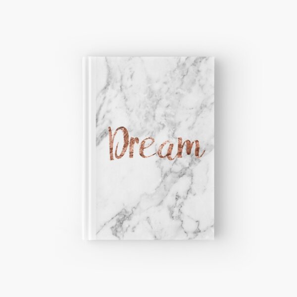 Rose gold on marble dream Hardcover Journal