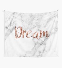 Rose gold on marble dream Wall Tapestry