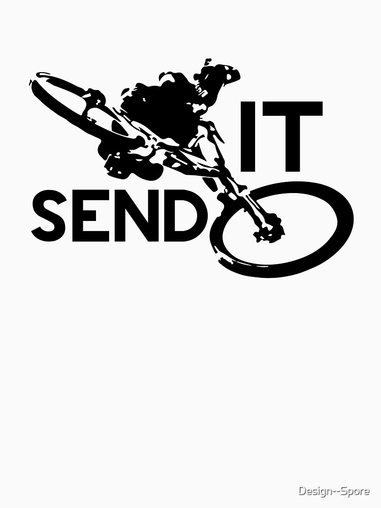 Thumbnail 7 of 7, Classic T-Shirt, Send It Downhill Mountain biking designed and sold by Design--Spore.
