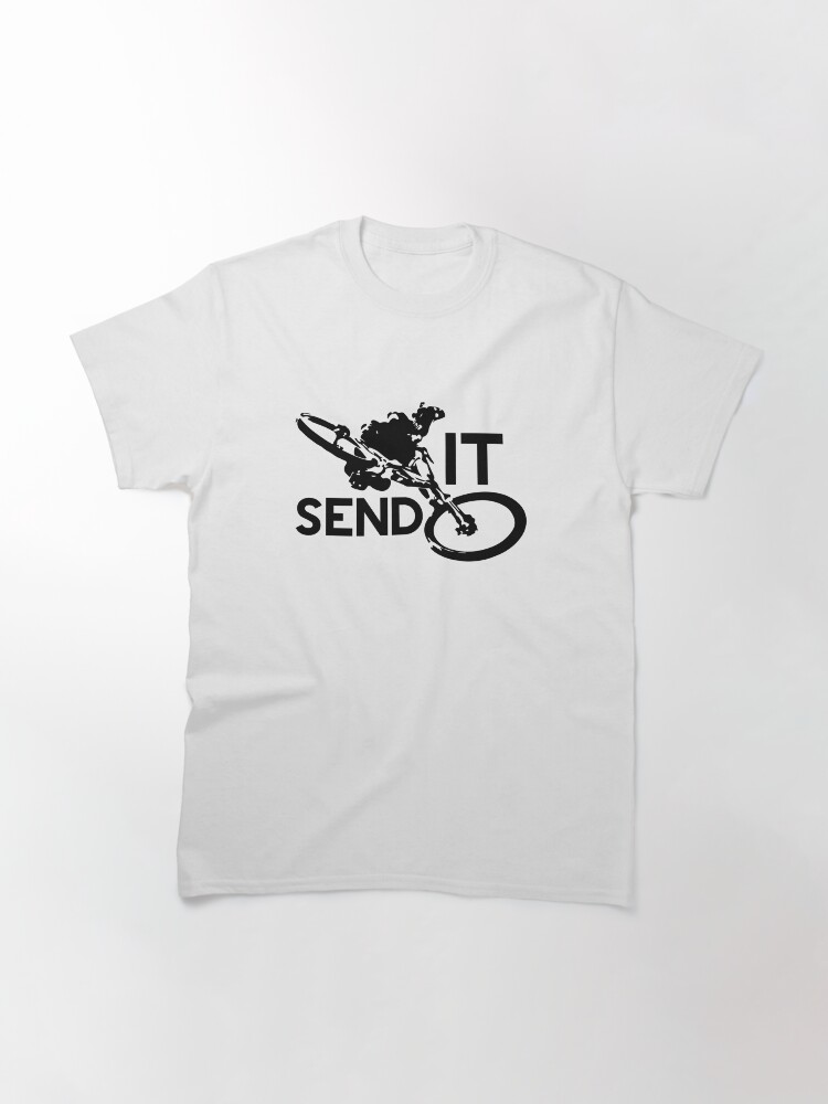 Thumbnail 3 of 7, Classic T-Shirt, Send It Downhill Mountain biking designed and sold by Design--Spore.