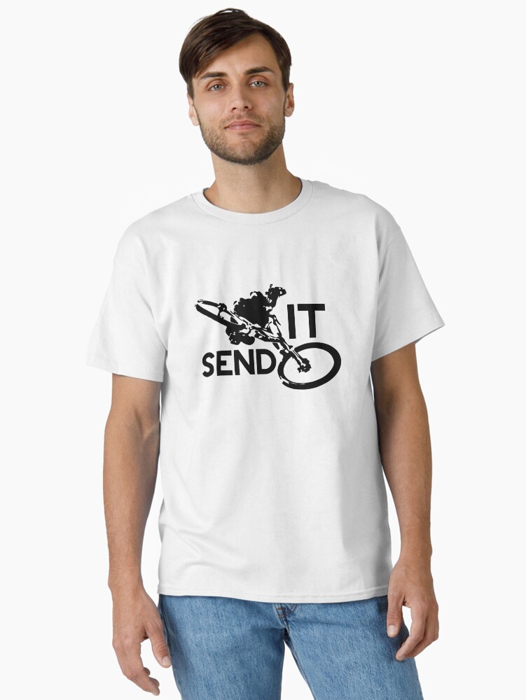 Thumbnail 1 of 7, Classic T-Shirt, Send It Downhill Mountain biking designed and sold by Design--Spore.