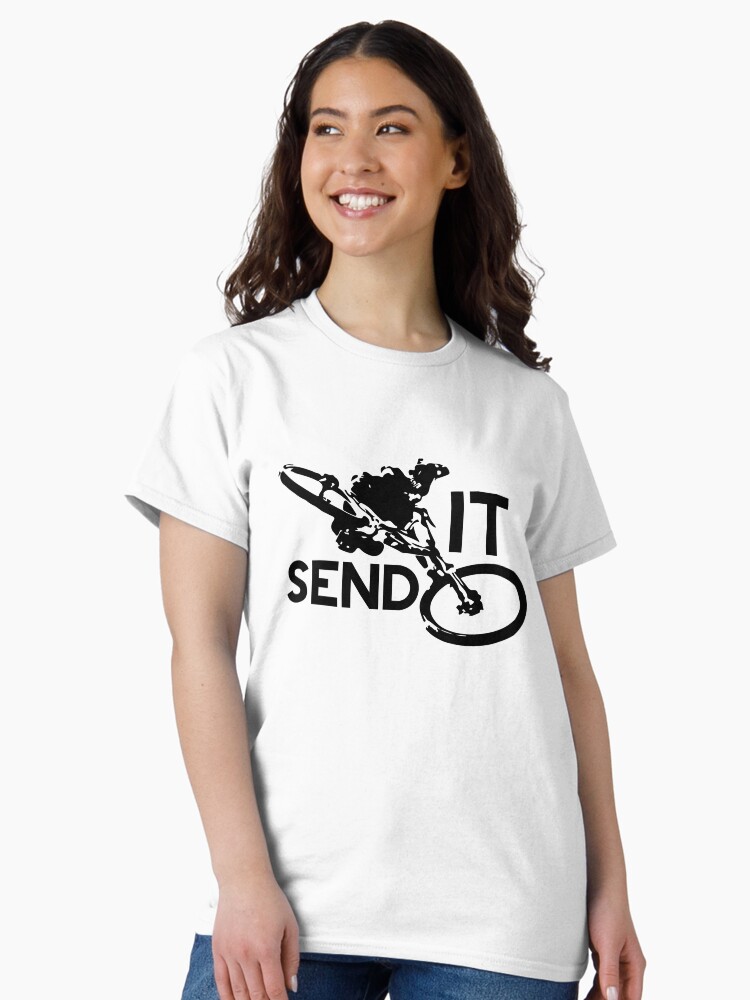 Thumbnail 2 of 7, Classic T-Shirt, Send It Downhill Mountain biking designed and sold by Design--Spore.