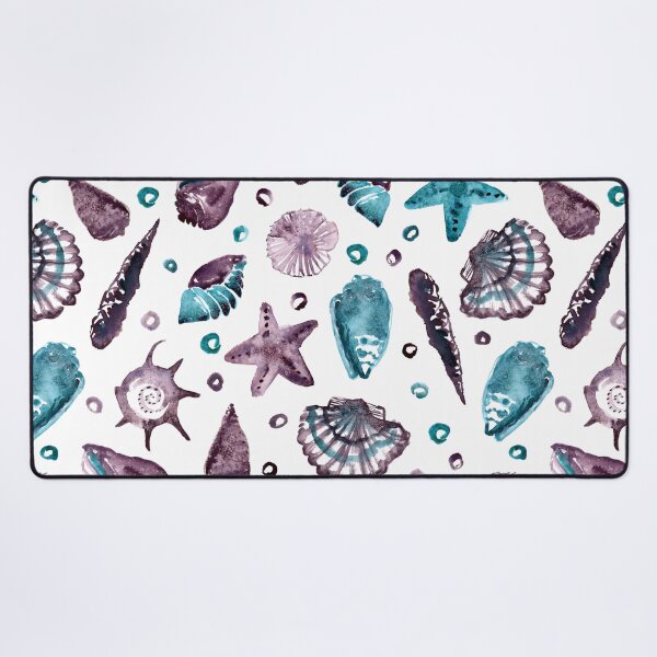 Item preview, I sea shells! Handpainted seashells in purple and teal (big scale) designed and sold by thealohastudios.