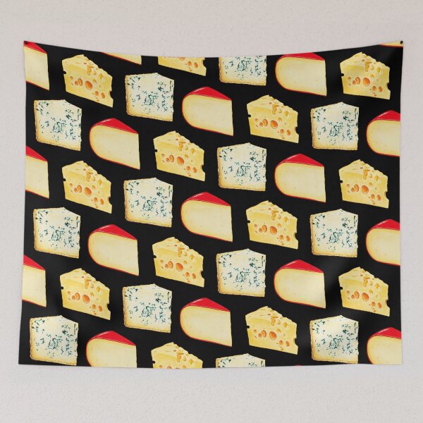 Item preview, Cheese Pattern - Black designed and sold by Kelly  Gilleran.