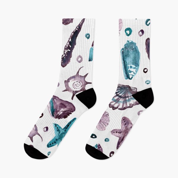 Item preview, I sea shells! Handpainted seashells in purple and teal (big scale) designed and sold by thealohastudios.