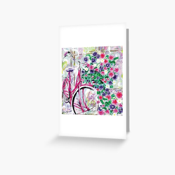 Bicycle with flowers Greeting Card