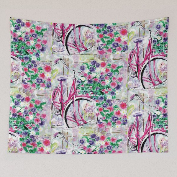 Item preview, Bicycle with flowers designed and sold by Jan Marvin Art Studio.