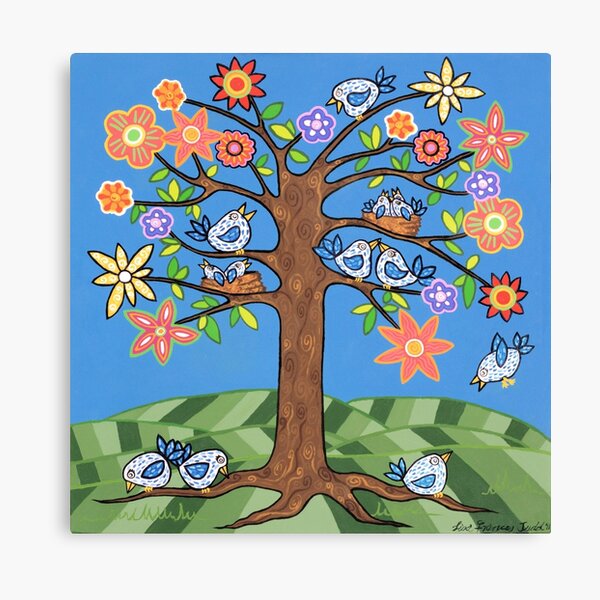 'Birdie Tree' - Inspired by Spring Canvas Print