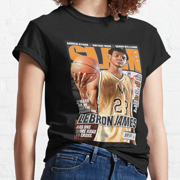 Slam Magazine Issue 93 Lebron James Popular Basketball Magazine Grunge Look T  Shirt