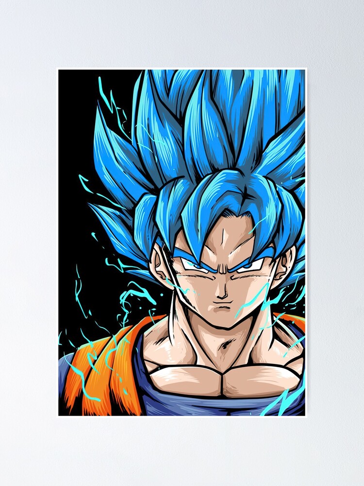 Dragon Ball Z Poster Son Goku Super Saiyan Japanese Wall Art Manga