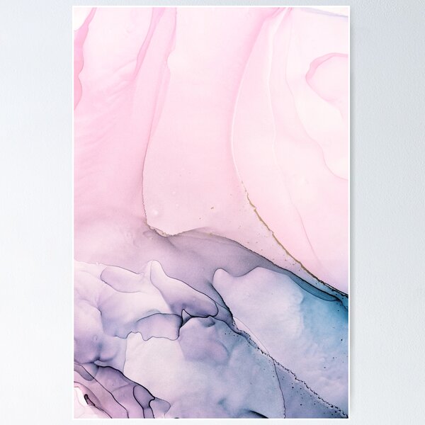 Item preview, Blush And Payne's Grey Flowing Abstract Painting, Modern Blush And Payne's Grey Flowing Abstract Feminine Art, Blush And Payne's Grey Watercolor, Ink Digital Watercolor Blush Pink Abstract designed and sold by Trendymotion.