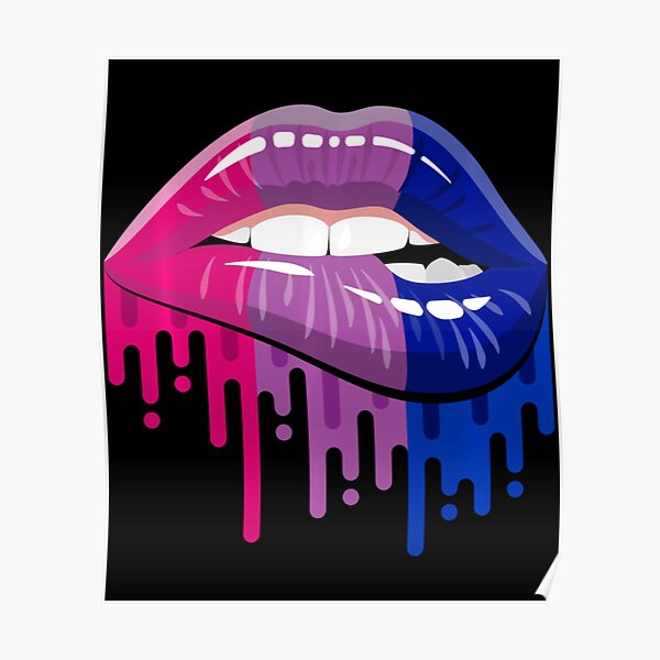 Bi Wife Energy Lip Bisexual Pride Lgbtq Bi Pride Poster For Sale By Sochuji Redbubble