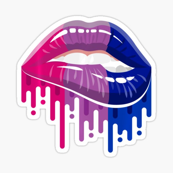 Bi Wife Energy Lip Bisexual Pride Lgbtq Bi Pride Sticker For Sale By Sochuji Redbubble