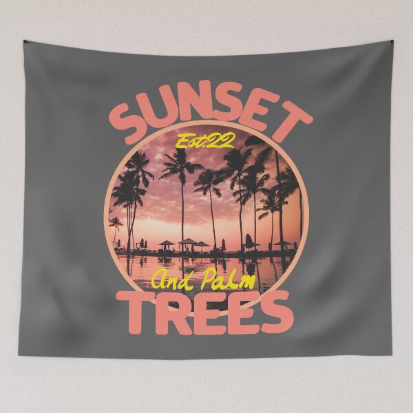 Item preview, SUNSET AND PALM TREES designed and sold by GAADesignz.