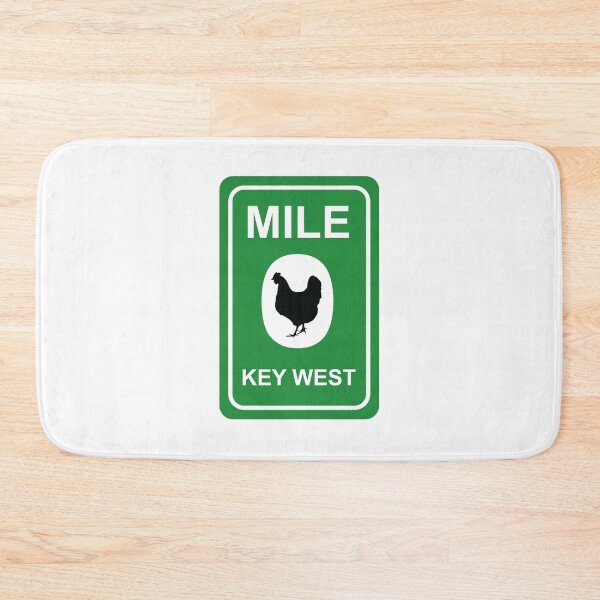Item preview, Key West Mile 0 Sign Chicken designed and sold by popculture by Christian.