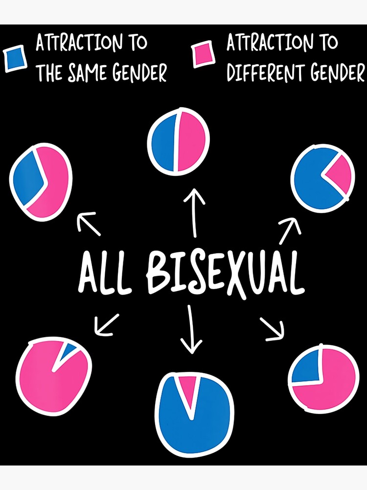 Bisexual Bi Pride Flag Pie Chart Attraction To The Same Poster For