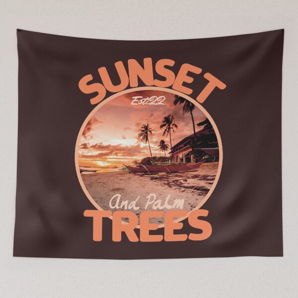 Item preview, SUNSET AND PALM TREES designed and sold by GAADesignz.