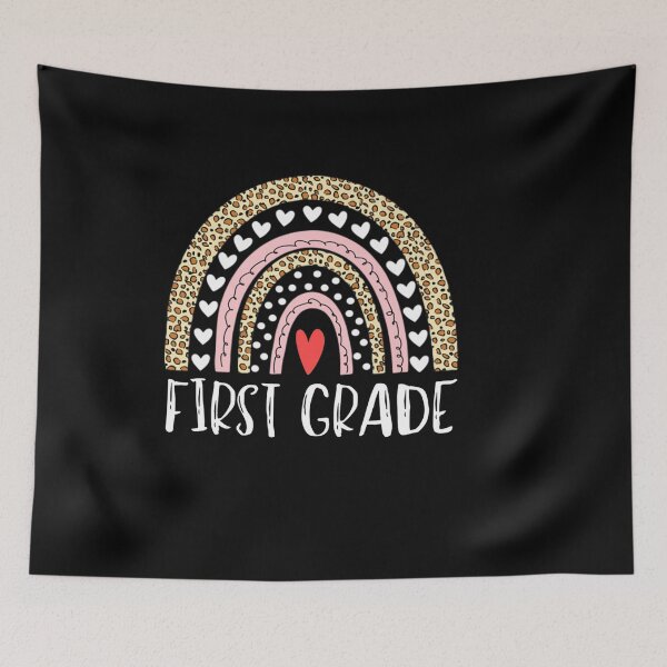 Item preview, FIRST GRADE TEACHER LEOPARD RAINBOW 1ST GRADE TEACHER HEART designed and sold by sobriowslen.