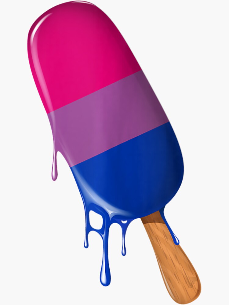 Pegatina Bandera Bisexual Colores Bi Pride Helado Lgbtq Orgullo Bisexual De Ladykhi Redbubble 6395