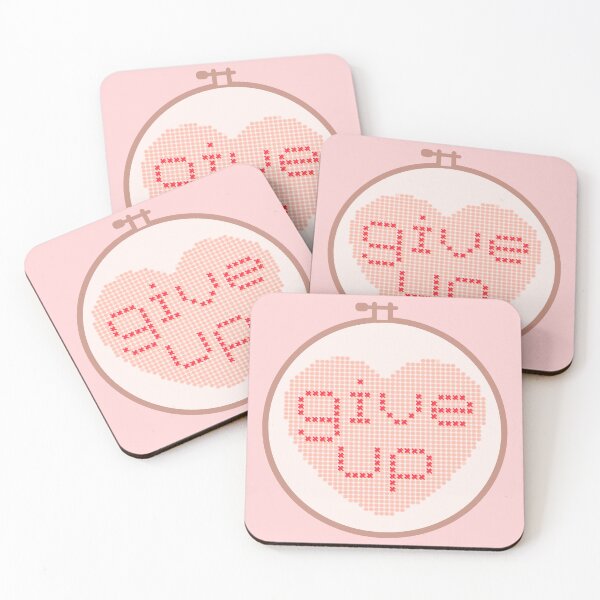Item preview, Give Up Embroidery Hoop  designed and sold by Pink Ribbon.