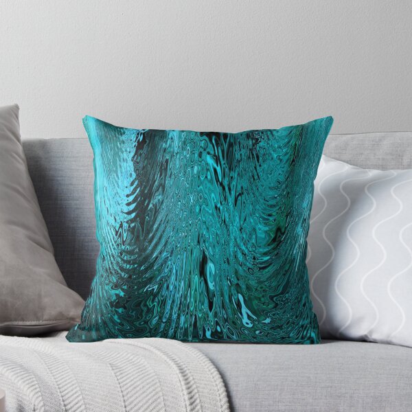 Item preview, Teal Blue Abstract Water Glass Ripples Waves Design Pattern designed and sold by adriturner.