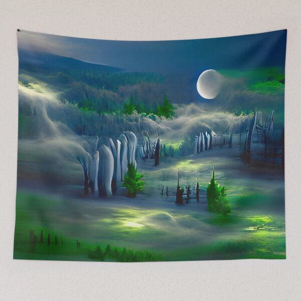 Item preview, Moon lit ghostly forest designed and sold by bradm50.