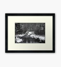 Little Stream "alive" in the Deep Freeze :) Framed Print
