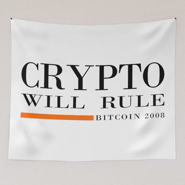 Item preview, Crypto Will Rule – Bitcoin 2008 - Clothing, Home, Gifts and Personal - Black Print – VisionsByKaren - VBK designed and sold by VisionsByKaren.