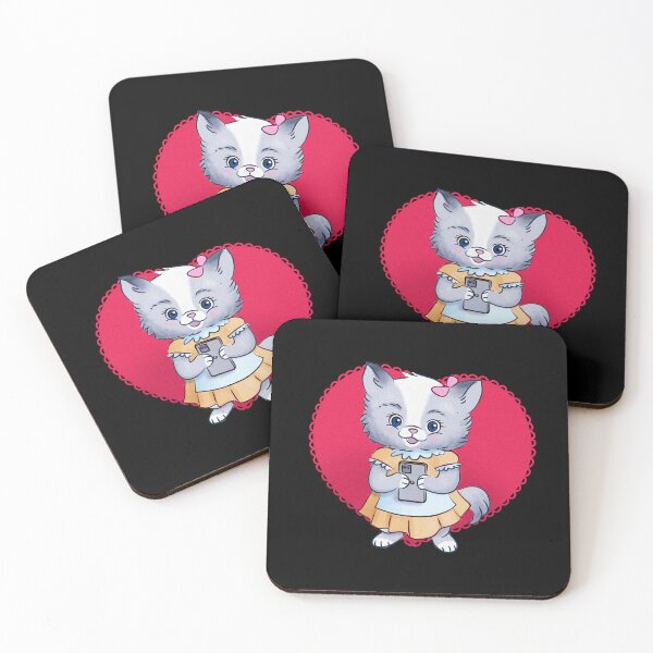 Item preview, Vintage Cute Kitten With Pink Bow designed and sold by InspiredForever.