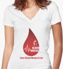 World Blood Donor Day Women's Fitted V-Neck T-Shirt