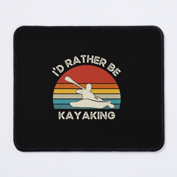 Item preview, I D RATHER BE KAYAKING VINTAGE RETRO SUNSET KAYAK designed and sold by sobriowslen.
