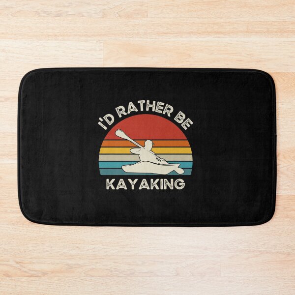 Item preview, I D RATHER BE KAYAKING VINTAGE RETRO SUNSET KAYAK designed and sold by sobriowslen.