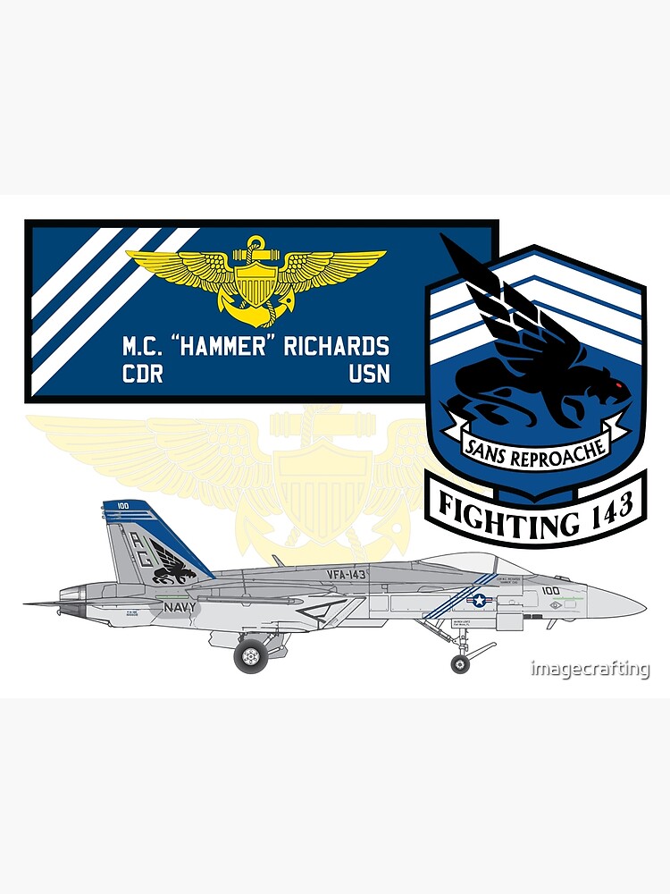 "Your Squadron Aircraft with Custom Name Tag and BuNo " Poster for Sale