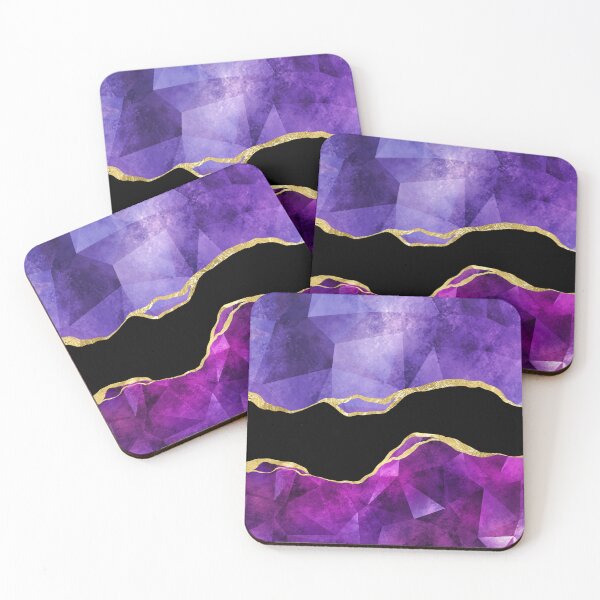 Item preview, Geometric blue and purple wth gold and black designed and sold by FGCART.