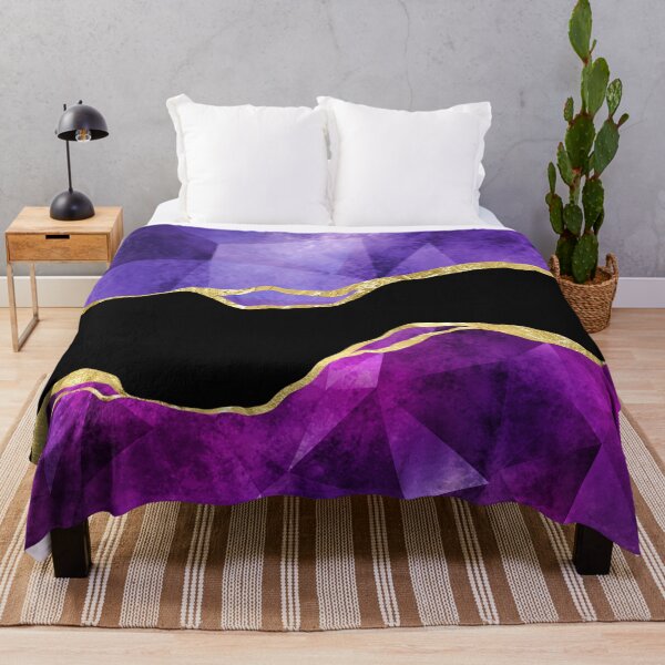 Item preview, Geometric blue and purple wth gold and black designed and sold by FGCART.