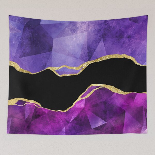 Item preview, Geometric blue and purple wth gold and black designed and sold by FGCART.