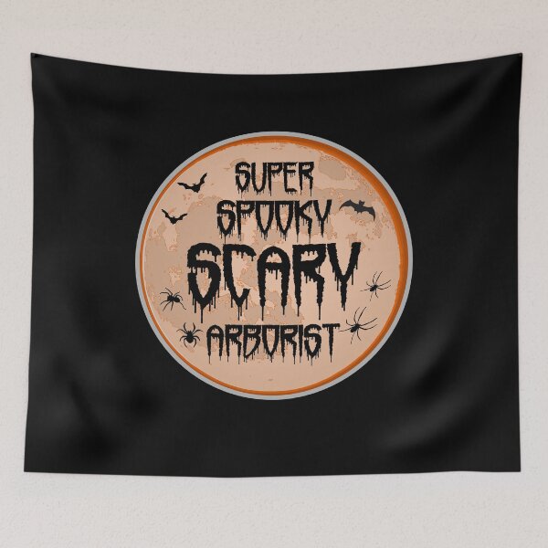 Item preview, Arborist Halloween Scary Spooky Humor Moon Bats Spiders designed and sold by artfulnotebook.