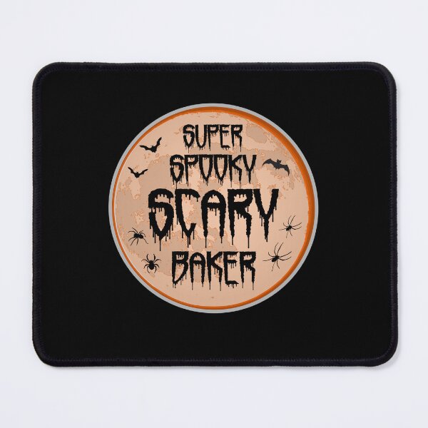 Item preview, Baker Halloween Scary Spooky Humor Moon Bats Spiders designed and sold by artfulnotebook.