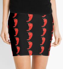 Hot Chilli Peppers Pattern A-Line Skirt & Dress Mini Skirt