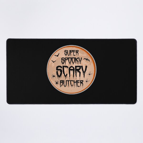 Item preview, Butcher Halloween Scary Spooky Humor Moon Bats Spiders designed and sold by artfulnotebook.