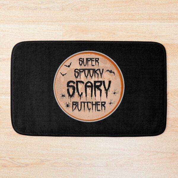 Item preview, Butcher Halloween Scary Spooky Humor Moon Bats Spiders designed and sold by artfulnotebook.