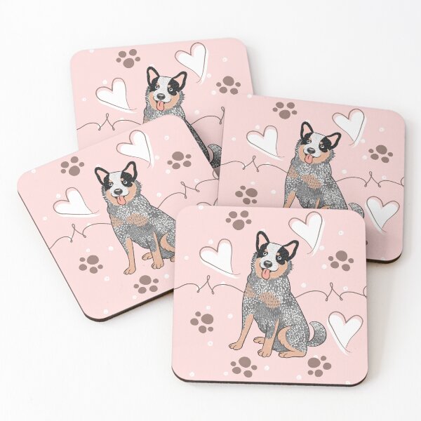 Item preview, LOVE Blue Tan Heeler Australian Cattle Dog designed and sold by Lulupainting.