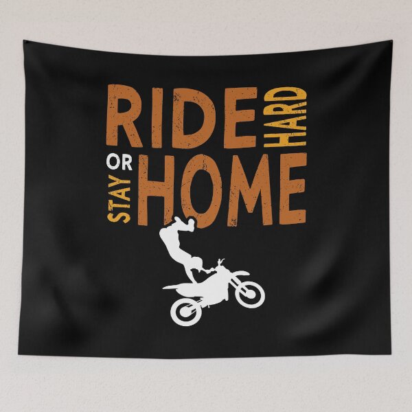 Item preview, Ride Hard or Stay Home, Retro Vintage Motocross Dirt Bike design designed and sold by Merchking1.
