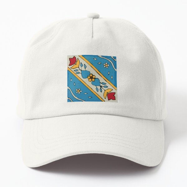 Vista previa del artículo con la obra «Azulejo mexicano retro chic de vid azul floral», diseñado y vendido por T-Mex.